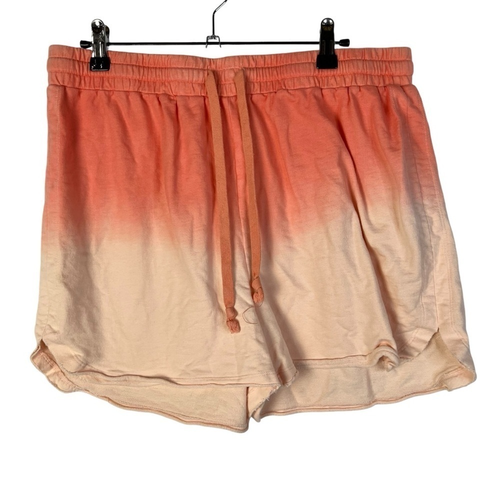Boutique Hem & Thread Orange Ombre High Rise Soft Shorts L